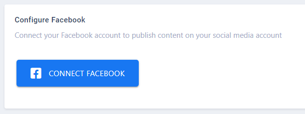Connect Facebook button
