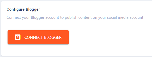 Connect Blogger button