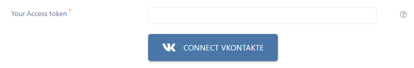 Connect Vkontakte button