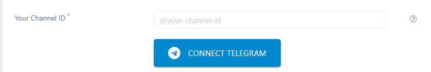 Connect Telegram button